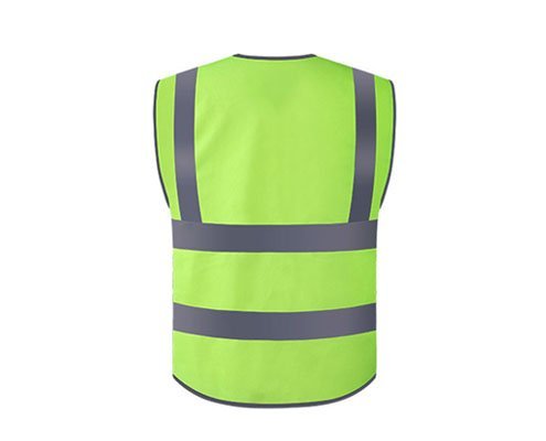 Multi-Pockets Zipper Yellow Safety Reflective Construct Vests with Front Transparent PVC Pockets Multi-Pockets Zipper Yellow Safety Reflective Construct Vests with Front Transparent PVC Pockets