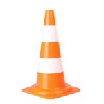Cheap 20 Inch 500mm Orange Polypropylene European Weighted Traffic Cone with White Sticker