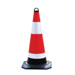 Heavty Duty 700mm Reflective Ruuber Parking Lot Cones with Lifting O Ring
