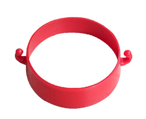PE Plastic Traffic Orange Cone Rings with 2 Hooks for Plastic Barrier Chain