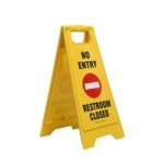 No Entry Floor Signs Plastic A Sign Frames with Bottom Retractable Supporting Bar-"Restroom Closed"