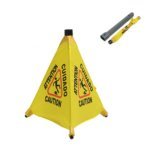 3 Sides Wet Floor Sign 31" Pop Up Safety Caution Cones