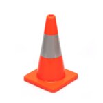 Manufacture 450mm Flowing Orange Reflective No Parking Cones 18 Inch