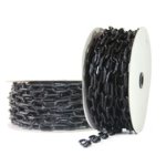 8mm Black PE Plastic Barrier Link Chain 25m