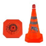 Manufacture Orange 28 Inch 700mm Collapsible Traffic Cones on Road with Led Lights