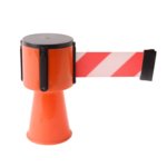 2/3/5m Retractable Cassette ABS Red Traffic Cone Topper on Road