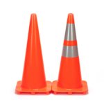 Vendor 700mm Flowing Orange Reflective Secutiry Traffic Cones 28 Inch