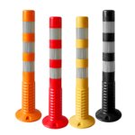 Factory 30 Inch 750mm Orange Reflective TPU Flexible Road Divider Bollards