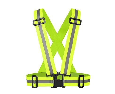 Cheap Personal Protective Fluorescent Yellow Adjustable Safety Reflective Elastic Running Vest Belts