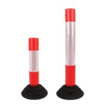 Supplier 32 Inch 800mm Rebounded Red Reflective Flexible Open Top Delineator Posts on Construction