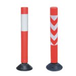 Vendor 40 Inch 1000mm SpringBack Red Reflective Flexible Parking Lot PE Posts