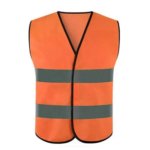 Manufacture Personal Protective Fluorescent Orange Velcro Reflective Children Safety Vests for Activeity