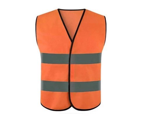 Manufacture Personal Protective Fluorescent Orange Velcro Reflective Children Safety Vests for Activeity