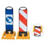 34 Inch 850mm Rubber Base Weighted Rubber Base Reflective Premier Pull Up Vertical Panel with Comfort Grip